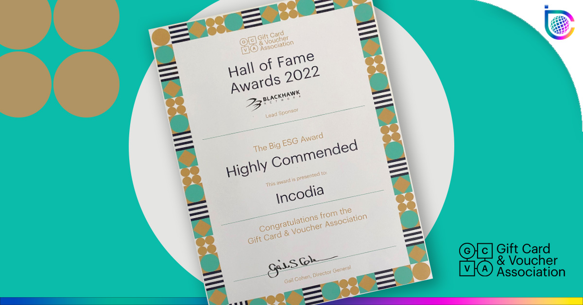 Incodia were highly commended in The Big ESG category at the GCVA Awards